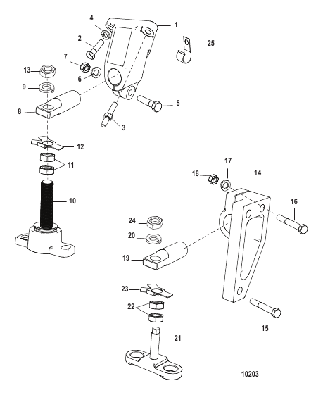 TRANSMISSION AND ENGINE MOUNTING (BORG-WARNER 5000)