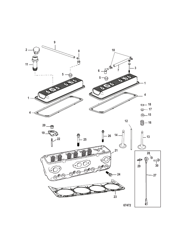 Cylinder Head and Rocker Cover