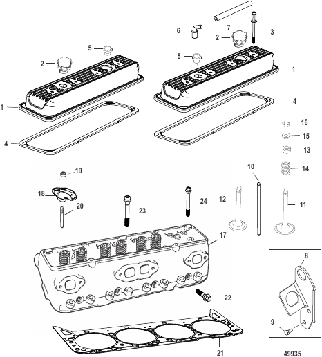 Cylinder Head and Rocker Cover