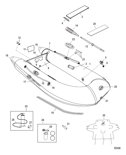 Dinghy Models (200 / 240 / 270) With Slat