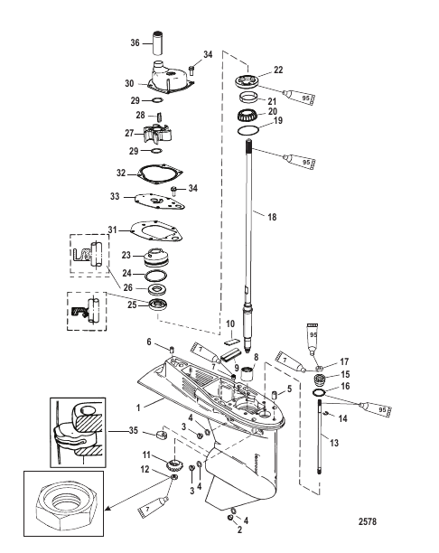 Gear Housing (Driveshaft-Long-2:1 Gear Ratio)