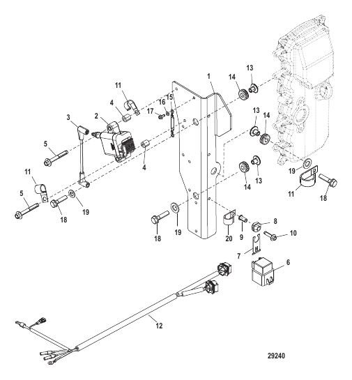 Ignition Coil Mounting 1C104423/0P560349 and Below