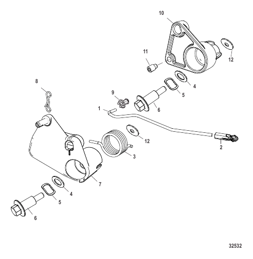 Throttle Linkage Big Tiller Gas Assist