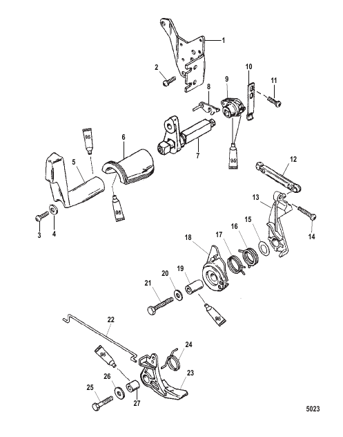 Throttle and Shift Linkage (Side Shift)