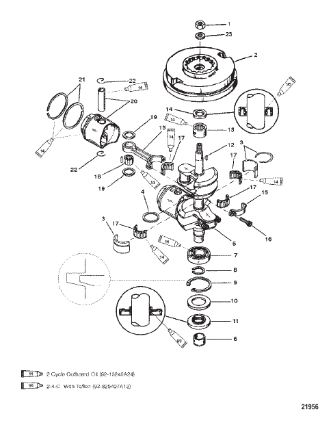 Crankshaft, Pistons and Flywheel