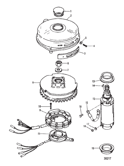 FLYWHEEL AND STARTER MOTOR (50/60)