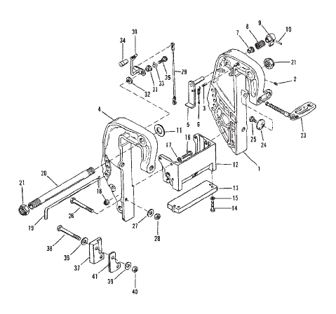 CLAMP BRACKET (55) (S/N: 0D181999 AND BELOW)