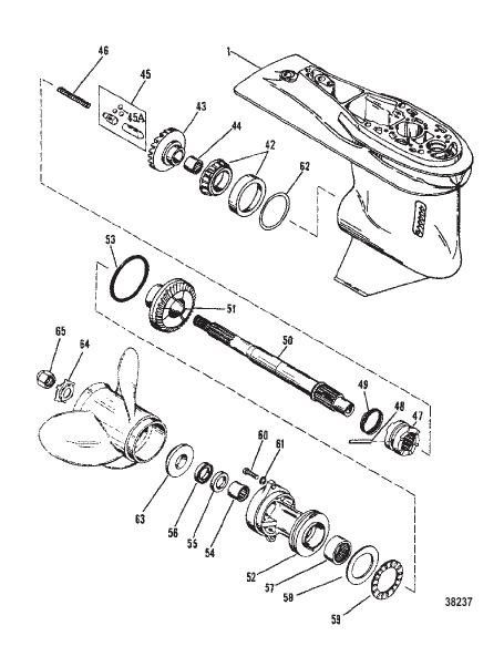 GEAR HSG (PROP-BIGFOOT/SEAPRO/MARATHON/PONTOON)