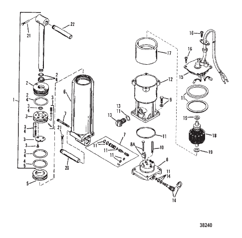 POWER TRIM COMPONENTS (S/N: 0D182000 AND UP)
