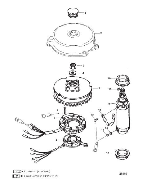 FLYWHEEL AND STARTER MOTOR (50/60)