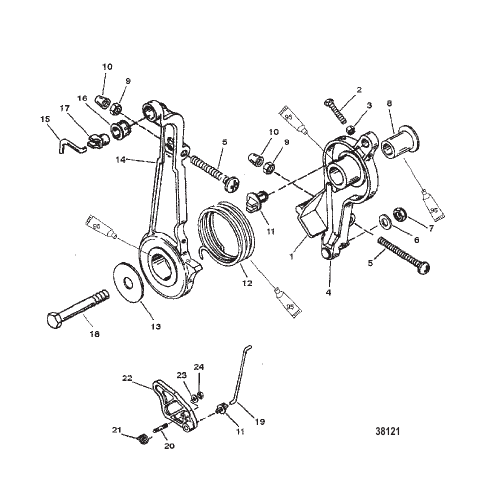THROTTLE LEVER AND LINKAGE