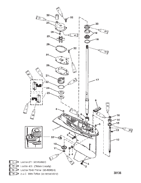 GEAR HOUSING (DRIVESHAFT)(50/55/60)