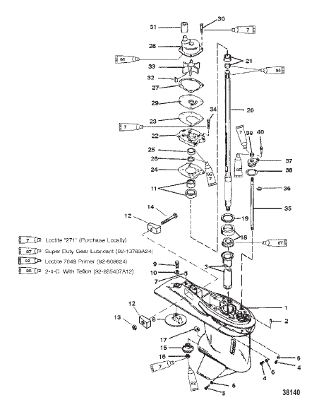 GEAR HSG DRIVESHAFT-60 SEA/MARA/BIG FOOT-3 JAW REV. CLUTCH