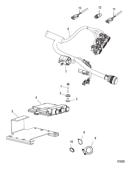 Harness and Bracket Assembly Triple Engine (CCM13 Software