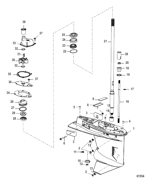 Gear Housing Driveshaft - 2:1 Gear Ratio