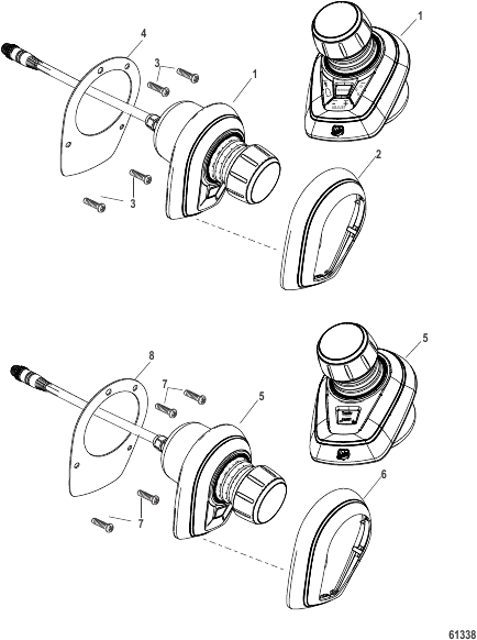 Joystick Assembly Primary and Auxiliary