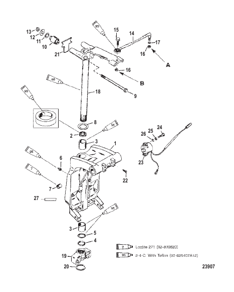 SWIVEL BRACKET AND STEERING ARM
