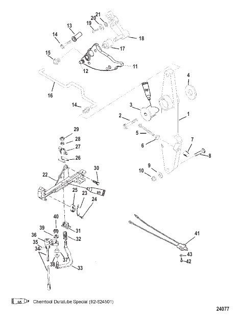 THROTTLE LEVER AND SHIFT SHAFT