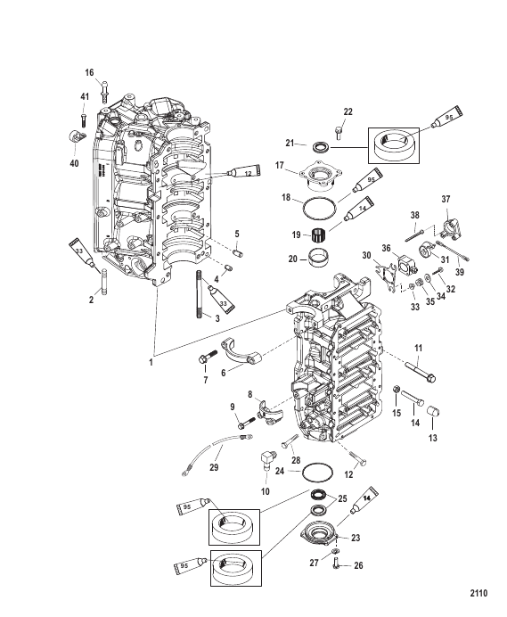 CYLINDER BLOCK AND END CAPS