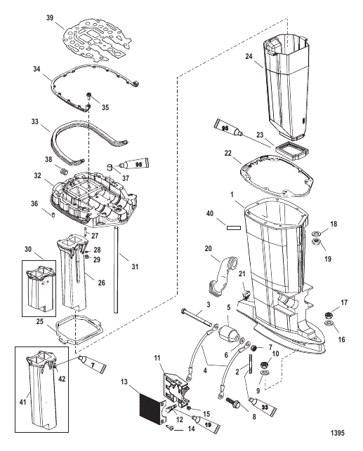 DRIVESHAFT HOUSING AND EXHAUST TUBE