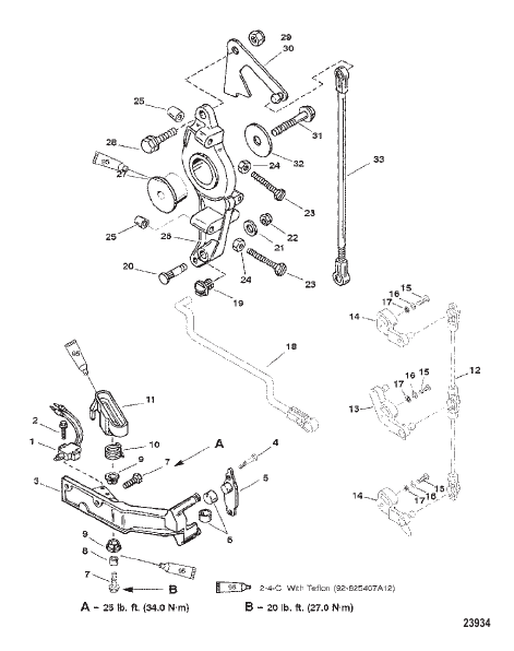 ANCHOR BRACKET/THROTTLE LINKAGE