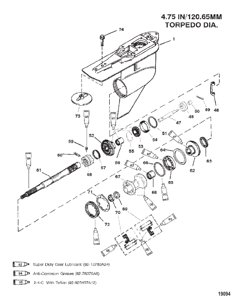 GEAR HSG (PROP SHAFT-STD-S/N-0G960499 & BELOW)