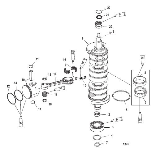 Crankshaft, Pistons and Connecting Rods