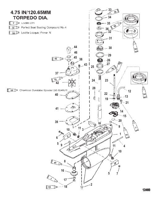 Gear Housing Driveshaft - Standard Rotation