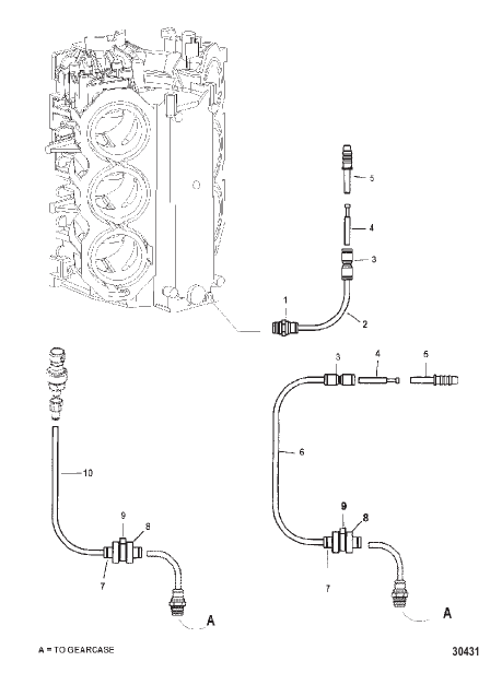 SPEEDO/BLOCK PRESSURE SYSTEM (S/N-0T408999 & BELOW)