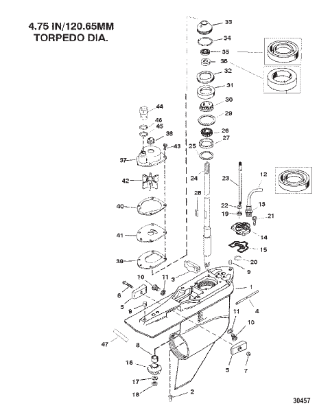 GEAR HOUSING (DRIVESHAFT)(COUNTER ROTATION)