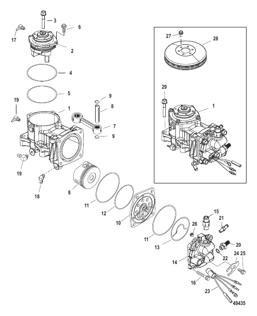 Air Compressor Components 250 SN# 1B885132 and up
