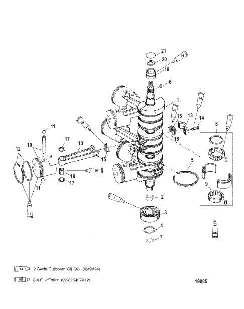 Crankshaft, Pistons and Connecting Rods