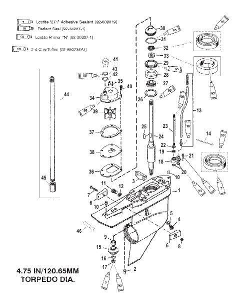 Gear Housing Driveshaft - Counter Rotation