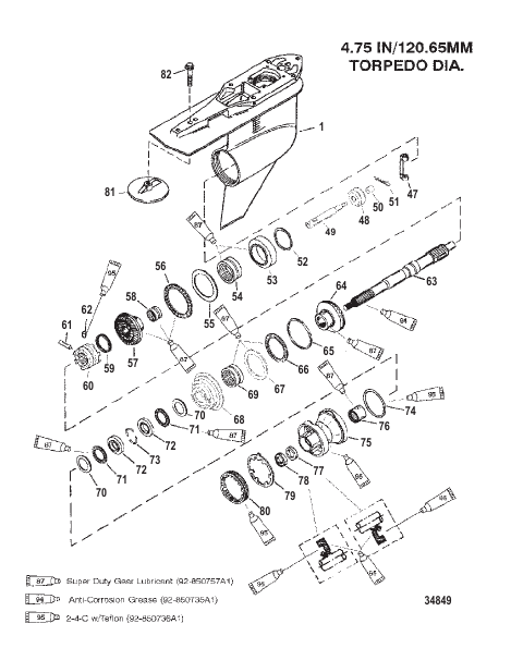 Gear Housing Propeller Shaft - Counter Rotation