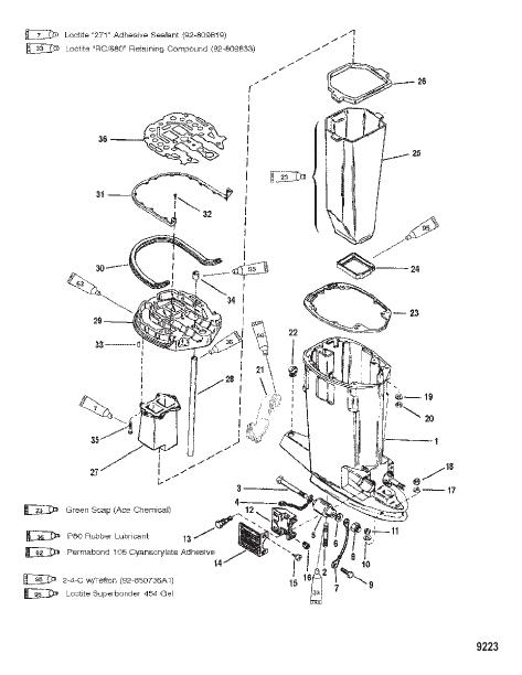 Driveshaft Housing and Exhaust Tube