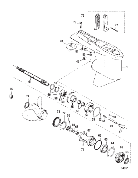 Gear Housing Propeller Shaft - TorqueMaster