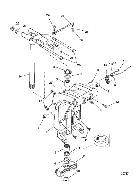 SWIVEL BRACKET AND STEERING ARM