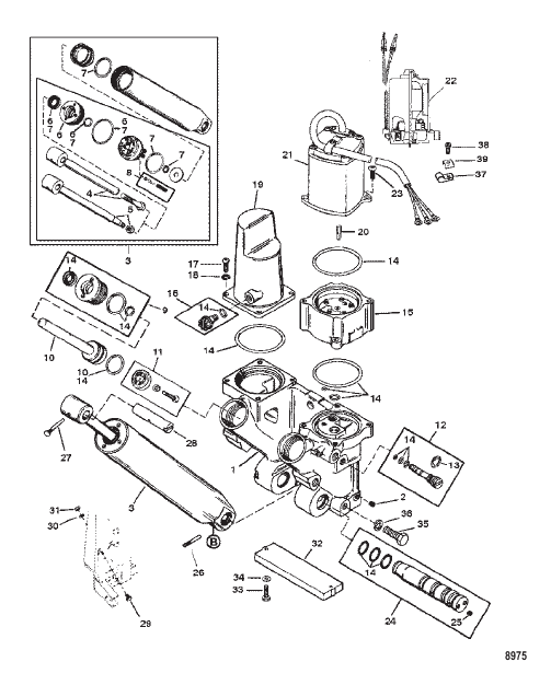 Power Trim Components Metal Motor Housing