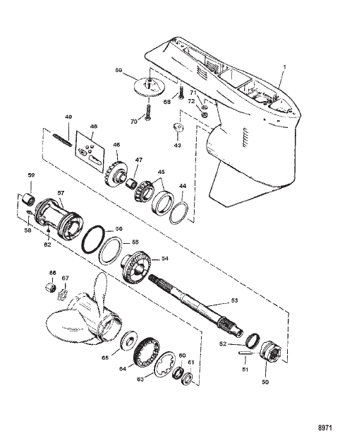Gear Housing Propeller Shaft - 1.78:1 Ratio