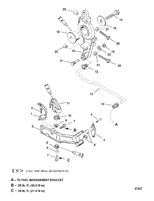 ANCHOR BRACKET/THROTTLE LINKAGE