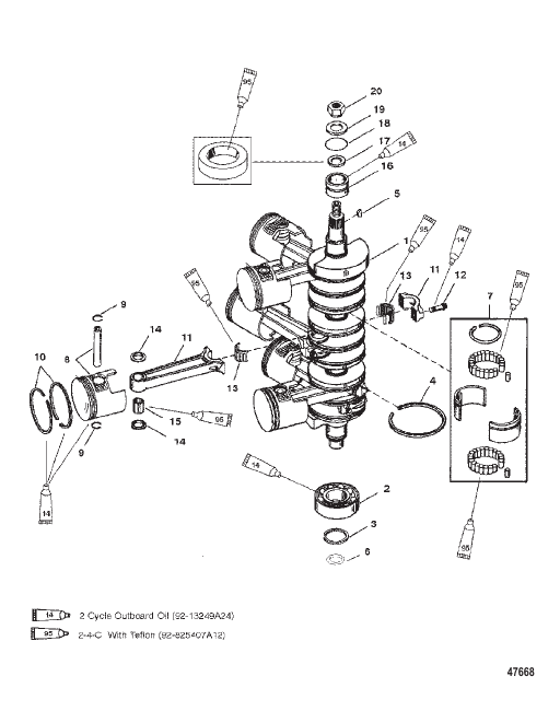 CRANKSHAFT PISTONS - AND CONNECTING RODS