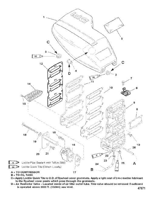 REED BLOCK/FLYWHEEL COVER