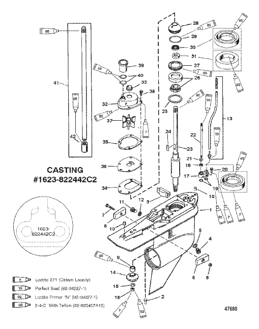 GEAR HSG (DRIVE SHAFT)STD. ROTATION (G437999 & BELOW)