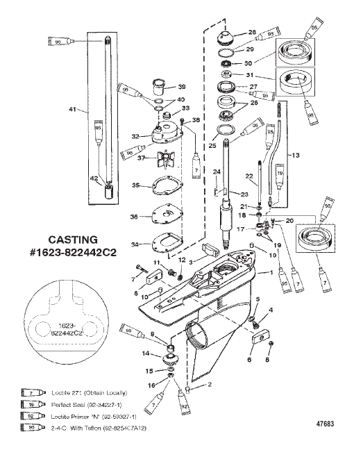 GEAR HSG (DRIVE SHAFT)COUNTER ROTATION(G437999 & BELOW)