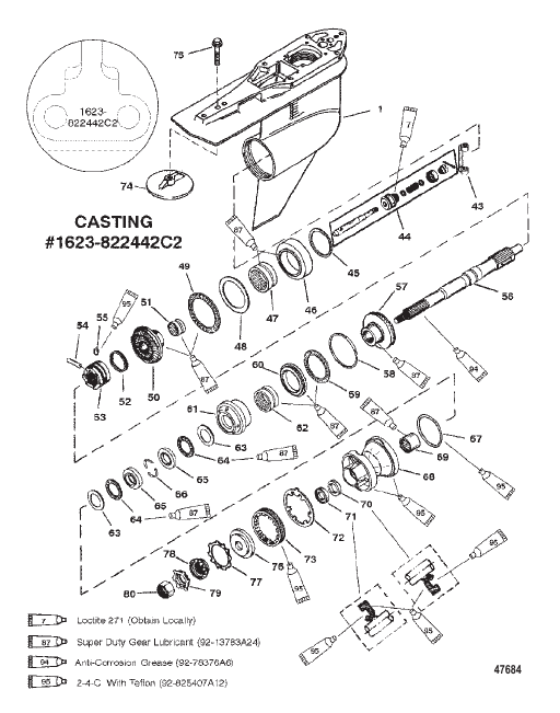 GEAR HS (PROP SHAFT)COUNTER ROTATION(G437999 & BELOW)