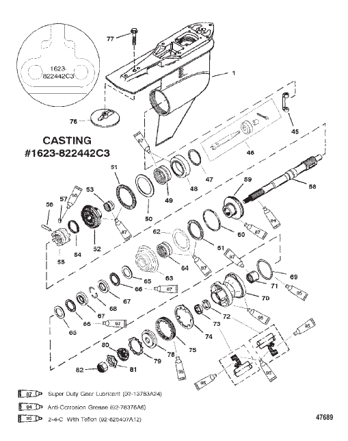 GEAR HSG (PROP SHAFT)COUNTER ROTATION(G438000 & UP)