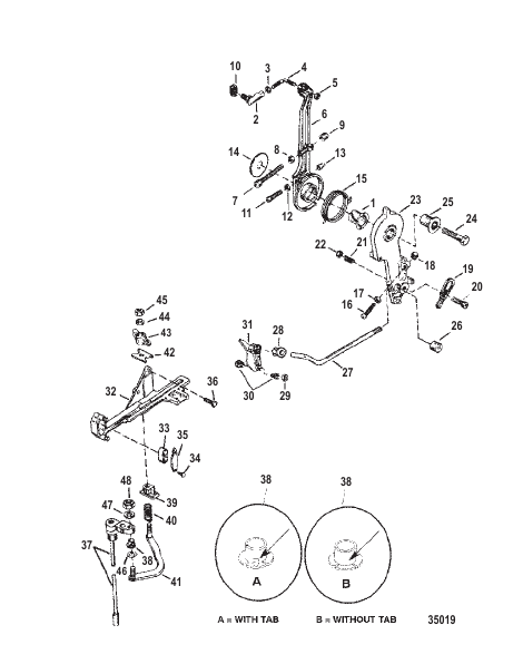Throttle Lever and Shift Shaft