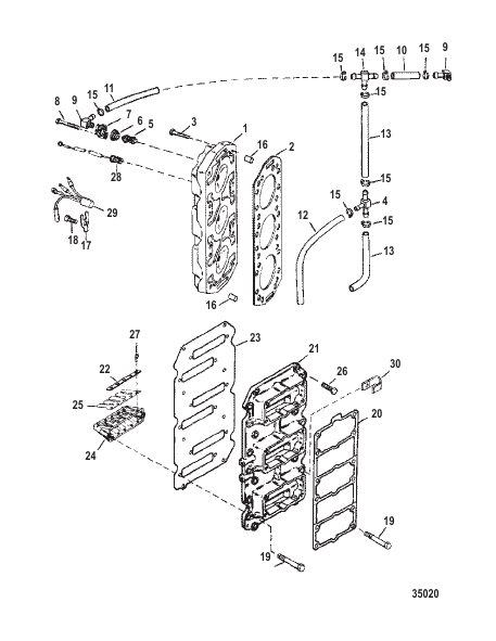 Reed Block and Cylinder Head