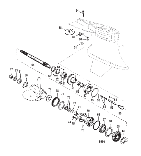 Gear Housing Propeller Shaft-Standard-SportMaster