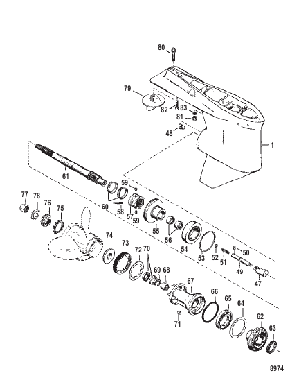 Gear Housing Propeller Shaft-TorqueMaster